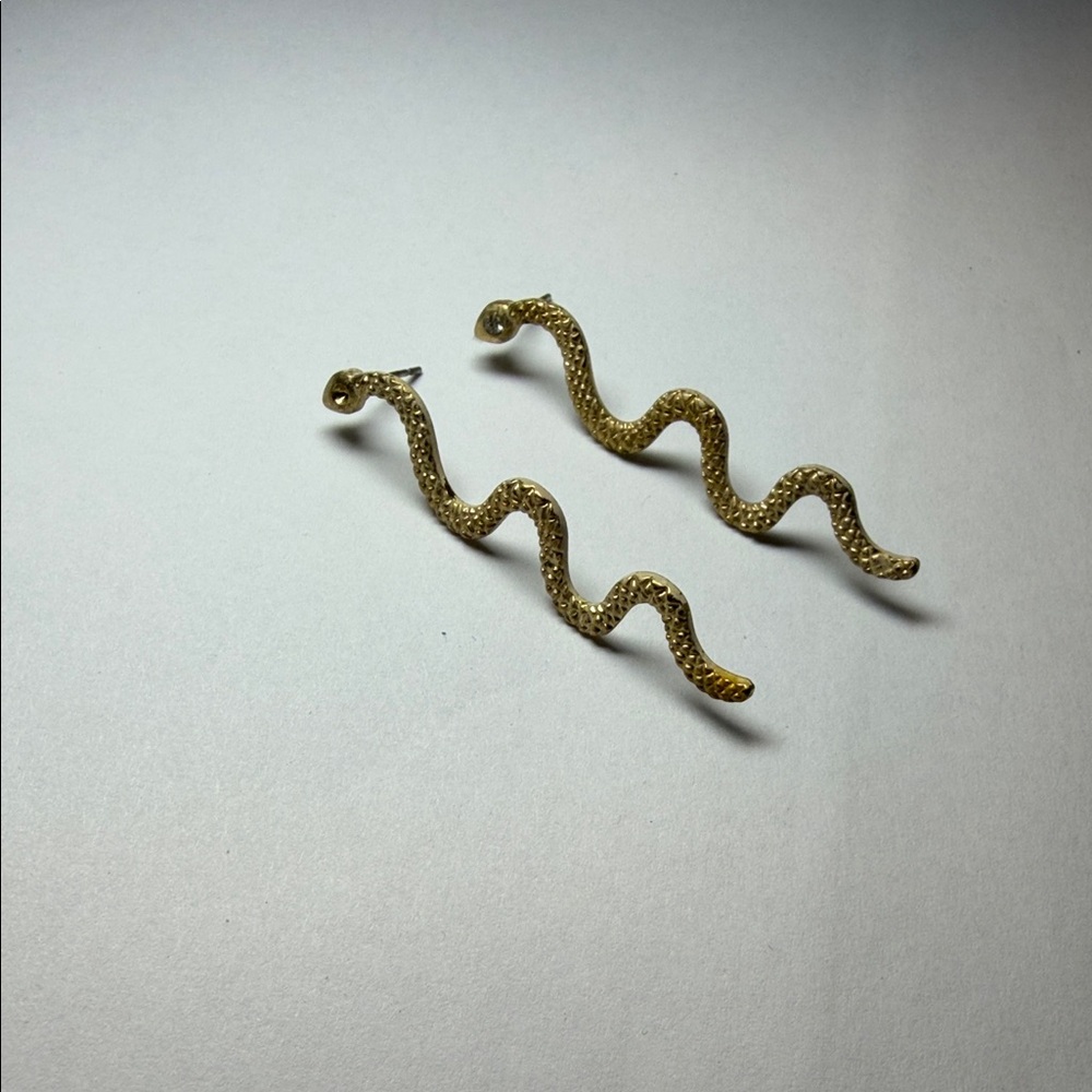 Gold Snake Earrings